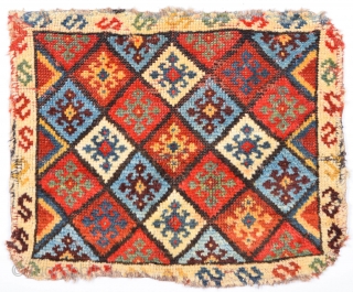 19th Century In this small-format Qashqai Colorful Bag Size 44 x 53 cm It has really good shiny wool.              