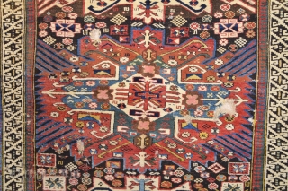 19th Century Shirvan Zejwa Rug Size 108 x 155 Cm.As Found İt.                     