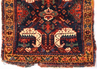 Circa 1860s Persian Kurdish Bag Size 54 x 54 Cm.It Has Nice Details.                    