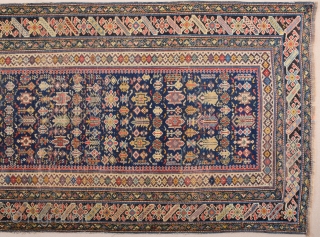 19th Century Caucasian Chi-Chi Rug.It Has Great Colors.Size 130 x 275 Cm                     