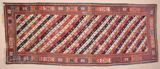 Mid 19th Century Colorful Caucasian Akstafa Rug Size 115 x 280 cm                     