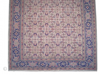 Kayseri Turkish old.  Size: 218 x 146 (cm) 7' 2" x 4' 9"  carpet ID: FW-4
The knots are hand spun wool, the black color is oxidized, the background color is  ...