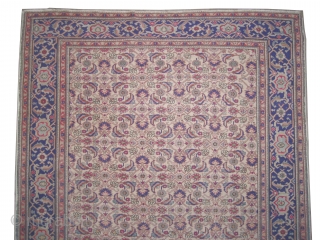 Kayseri Turkish old.  Size: 218 x 146 (cm) 7' 2" x 4' 9"  carpet ID: FW-4
The knots are hand spun wool, the black color is oxidized, the background color is  ...