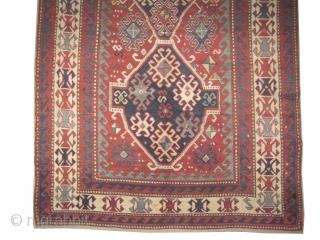 
Fachralo -Kazak Caucasian circa 1890 antique. Collector's item, Size: 296 x 171 (cm) 9' 8" x 5' 7"  carpet ID: H-355
Vegetable dyes, the black color is oxidized, the warp and the  ...