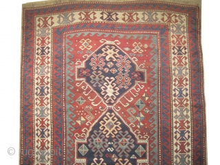 
Fachralo -Kazak Caucasian circa 1890 antique. Collector's item, Size: 296 x 171 (cm) 9' 8" x 5' 7"  carpet ID: H-355
Vegetable dyes, the black color is oxidized, the warp and the  ...