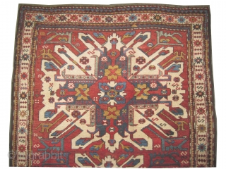 
 Tchelaberd Caucasian circa 1905 antique. Collector's item. Size: 224 x 130 (cm) 7' 4" x 4' 3"  carpet ID: K-3613
Vegetable dyes, the black color is oxidized, the knots are hand  ...