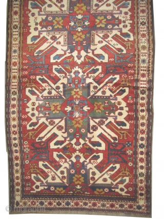 
 Tchelaberd Caucasian circa 1905 antique. Collector's item. Size: 224 x 130 (cm) 7' 4" x 4' 3"  carpet ID: K-3613
Vegetable dyes, the black color is oxidized, the knots are hand  ...