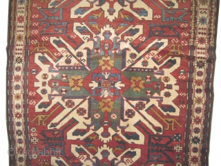 
 Tchelaberd Caucasian circa 1905 antique. Collector's item. Size: 224 x 130 (cm) 7' 4" x 4' 3"  carpet ID: K-3613
Vegetable dyes, the black color is oxidized, the knots are hand  ...