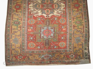 Bakshaish Heriz Persian circa 1890 antique.  Size: 195 x 148 (cm) 6' 5" x 4' 10"  carpet ID: K-426
Vegetable dyes, high pile, the warp and the weft threads are 100%  ...