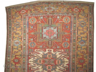 Bakshaish Heriz Persian circa 1890 antique.  Size: 195 x 148 (cm) 6' 5" x 4' 10"  carpet ID: K-426
Vegetable dyes, high pile, the warp and the weft threads are 100%  ...