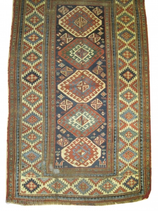 


Gendja Caucasian knotted circa in 1870 antique, collector's item,  235 x 140 (cm) 7' 8" x 4' 7"  carpet ID: V-171
The knots, the warp and the weft threads are hand  ...