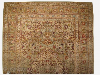 Sivaz Turkish 100% silk, circa 1910 antique, collectors item, Size: 120 x 178 cm, Carpet ID: ES-4
The knots, the warp and the weft threads are hand spun 100% silk. The shirazi borders  ...