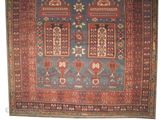 
Baku Caucasian circa 1910 antique. Size: 175 x 123 (cm) 5' 9" x 4'   carpet ID: RS-302
Vegetable dyes, the knots are hand spun lamb wool, good condition, high pile, the  ...