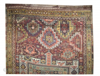 
Gutschan-Kurd Persian circa 1910 antique. Collector's item. Size: 310 x 175 (cm) 10' 2" x 5' 9"  carpet ID: W-90
Vegetable dyes, the black color is oxidized, the knots are hand spun  ...