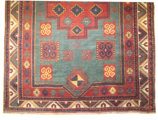 
Fachralo-Kazak prayer Caucasian, dated 1315 = 1897,  antique, collector's item. 194 x 150 (cm) 6' 4" x 4' 11"  carpet ID: RS-230
In good condition, high pile, fine knotted, very rare  ...