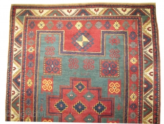 
Fachralo-Kazak prayer Caucasian, dated 1315 = 1897,  antique, collector's item. 194 x 150 (cm) 6' 4" x 4' 11"  carpet ID: RS-230
In good condition, high pile, fine knotted, very rare  ...