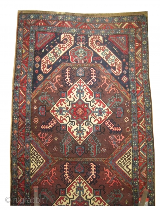 


Kouba Caucasian knotted circa in 1918 antique, 295 x 133 (cm) 9' 8" x 4' 4"  carpet ID: RS-350 
The knots, the warp and the weft threads are hand spun wool,  ...