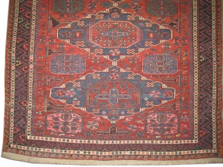 


Soumak Konakent Caucasian woven circa in 1905, antique, collector's item. 197 x 176 (cm) 6' 6" x 5' 9"  carpet ID: A-981
In perfect condition, the black color is oxidized, woven with  ...