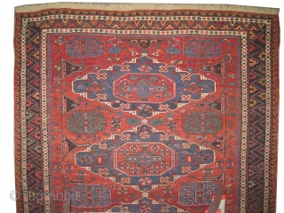 


Soumak Konakent Caucasian woven circa in 1905, antique, collector's item. 197 x 176 (cm) 6' 6" x 5' 9"  carpet ID: A-981
In perfect condition, the black color is oxidized, woven with  ...