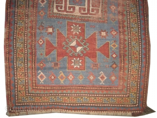 

Karatchoph Caucasian, knotted circa in 1890 antique. 166 x 106 (cm) 5' 5" x 3' 6"  carpet ID: K-3675
Sky blue background, the warp and the weft threads are wool, the knots  ...