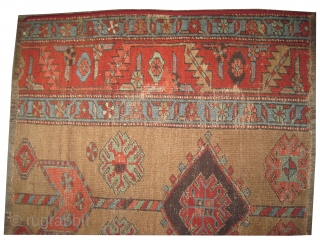 

Fragment Serab Persian,,  106 x 80 (cm) 3' 6" x 2' 7"  carpet ID: SA-1600
The background is knotted with camel hair, the surrounded large border is rust. The knots, the  ...