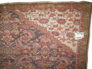 Horse cover Farahan Persian circa 1890 antique. Collector's item. Size: 100 x 88 (cm) 3' 3" x 2' 11"  carpet ID: K-4054
The horse cover is very fine knotted and, high pile,  ...