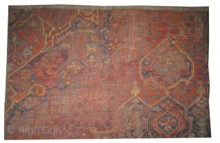 
 Ushak Turkish. Fragment circa 18th century antique. collector's item. Size: 250 x 219 (cm) 8' 2" x 7' 2"  carpet ID: P-5027
 It is soft and high standard quality.


Private collection.
 