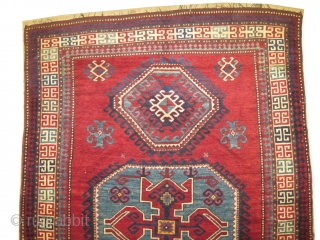 



Lori-Pambak Kazak Caucasian knotted circa in 1915 antique, collector's item, 250 x 174 (cm) 8' 2" x 5' 8"  carpet ID: RS-372
High pile in perfect condition, the black knots are oxidized.  ...