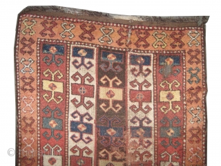 East Anatolian, 19th century, antique. Collector's item, Size: 195 x 127 (cm) 6' 5" x 4' 2"  carpet ID: K-4875
The brown color is oxidized, the knots are hand spun wool, the  ...