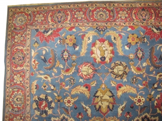 

Tabriz Persian, knotted circa in 1915, antique, collector's item, 348 x 278 (cm) 11' 5" x 9' 1"  carpet ID: P-602
High pile in perfect condition, the knots are hand spun lamb  ...