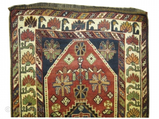 
Gabbeh Nomad Persian, knotted circa in 1917 antique, collector's item. 198 x 121 (cm) 6' 6" x 4'  Carpet ID: M-394
The knots are hand spun lamb wool, the warp and the  ...