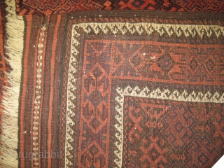 
	

Belutch Persian knotted circa in 1915 antique, 187 x 106 (cm) 6' 2" x 3' 6"  carpet ID: BRDU-1
The knots, the warp and the weft threads are hand spun lamb wool,  ...