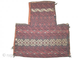 Belutch Namakdar Persian circa 1915 antique salt bag, Collector's item, Size: 61 x 46 (cm) 2'  x 1' 6"  carpet ID: A-1030
Woven with three different techniques and hand spun wool,  ...