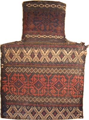 Belutch Namakdar Persian circa 1915 antique salt bag, Collector's item, Size: 61 x 46 (cm) 2'  x 1' 6"  carpet ID: A-1030
Woven with three different techniques and hand spun wool,  ...