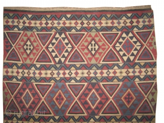 Shirvan Caucasian kilim circa 1895 antique. Collector's item. Size: 290 x 165 (cm) 9' 6" x 5' 5"  carpet ID: A-579
Perfect condition, very fine woven with hand spun 100% wool, all  ...