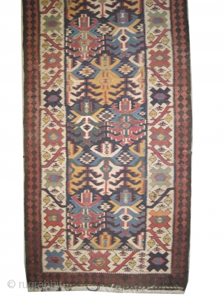 Caucasian Avar kelim, collector's item, Size: 455 x 105 (cm) 14' 11" x 3' 5"  carpet ID: MMM-50
Very fine woven with hand spun wool, 12 colors used, good condition, unique and  ...