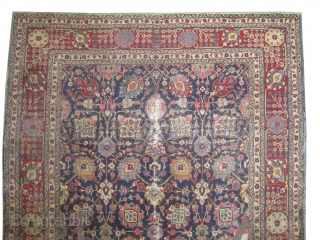  	

Tabriz Petag Persian circa 1920 semi antique, Size: 300 x 195 (cm) 9' 10" x 6' 5" 
 carpet ID: P-5070
The black color is oxidized, the knots are hand spun wool,  ...