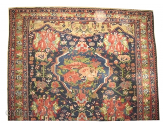 Baktiar Ermenibaf Persian, knotted circa in 1910 antique, 292 x 168 (cm) 9' 7" x 5' 6" 
 carpet ID: P-4673
High pile, in perfect condition, very fine knotted, the design has European  ...