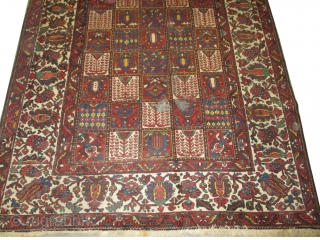 Baktiar Persian, knotted circa 1922 antique, 275 x 355 cm, carpet ID: P-3177
In good condition except minor places to be knotted.            