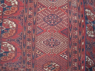 Tekke Boukhara Turkmen circa 1920, old, 255 x 370 cm, carpet ID: BS-1
Fine knotted, uniformly short pile, to be liquidated.             