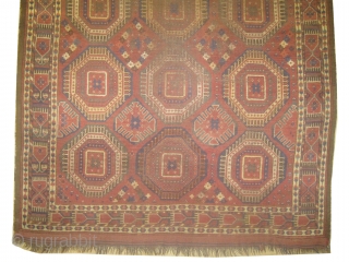 	

Beshir Turkmen antique. Collector's item, Size: 294 x 153 (cm) 9' 8" x 5' 
  carept ID: K-3544
Rare example, part of the pile is slightly short, the two edges are woven  ...