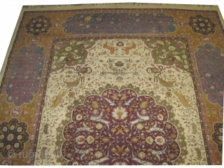 Indian Amritsar circa 1920 Semi antique, Size: 450 x 355 (cm) 14' 9" x 11' 8"  carpet ID: P-2167
From a 16th century Safavid Persian "Salting group" design, perhaps a copy of  ...