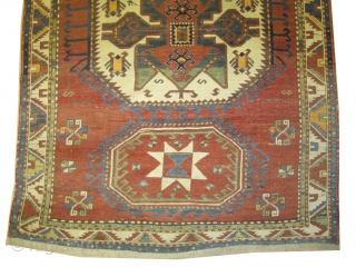 

 Lori-pambak Caucasian knotted circa in 1890 antique. 210 x 153 (cm) 6' 11" x 5'  carpet ID: K-4647
The knots, the warp and the weft threads are hand spun wool. The  ...