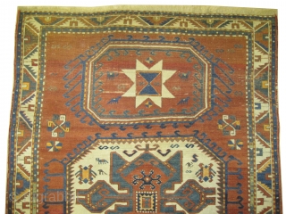 

 Lori-pambak Caucasian knotted circa in 1890 antique. 210 x 153 (cm) 6' 11" x 5'  carpet ID: K-4647
The knots, the warp and the weft threads are hand spun wool. The  ...