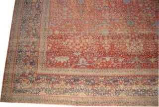 
Hereke signed Turkish, knotted circa 1915 antique, collector's item, 300 x 455 cm, ID: P-6190
Vegetable dyes, the knots are hand spun lamb wool, the shirazi borders are woven on three lines with  ...
