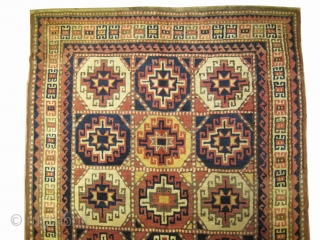 
Moghan Caucasian knotted circa in 1905 antique, collectors item. 218 x 150 (cm) 7' 2" x 4' 11"  carpet ID: V-152
Thick pile in perfect condition, allover geometric design, the surrounded large  ...