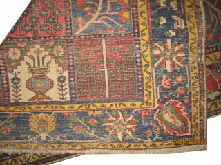 


Baktiar-Mejidiye Persian, knotted circa in 1905, antique, collector's item, 200 x 140 (cm) 6' 7" x 4' 7"  carpet ID: K-3459
The knots are hand spun lamb wool, the black knots are  ...
