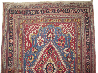 
Qashqai Persian, knotted circa 1900 antique, collector's item, 145 x 202 cm, ID: K-580
Vegetable dyes, the black knots are oxidized, the warp and the weft threads are hand spun lamb wool, the  ...