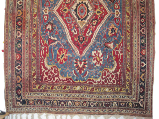 
Qashqai Persian, knotted circa 1900 antique, collector's item, 145 x 202 cm, ID: K-580
Vegetable dyes, the black knots are oxidized, the warp and the weft threads are hand spun lamb wool, the  ...