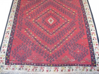 	

 Sharkoy Turkish kilim circa 1905 antique. Collectors item, Size: 328 x 282 (cm) 10' 9" x 9' 3"  carpet ID: A-436
Minor problems, good condition, soft, very fine woven and in  ...